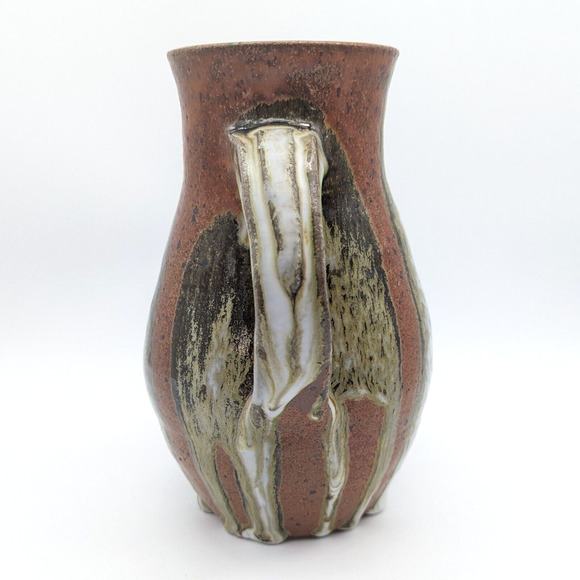 Mid Century Studio Pottery Pitcher with Heavy Glaze Signed JoJo - Picture 9 of 14